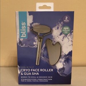 BLISS Cryo Face Roller And Gua Sha Set Stainless Steel